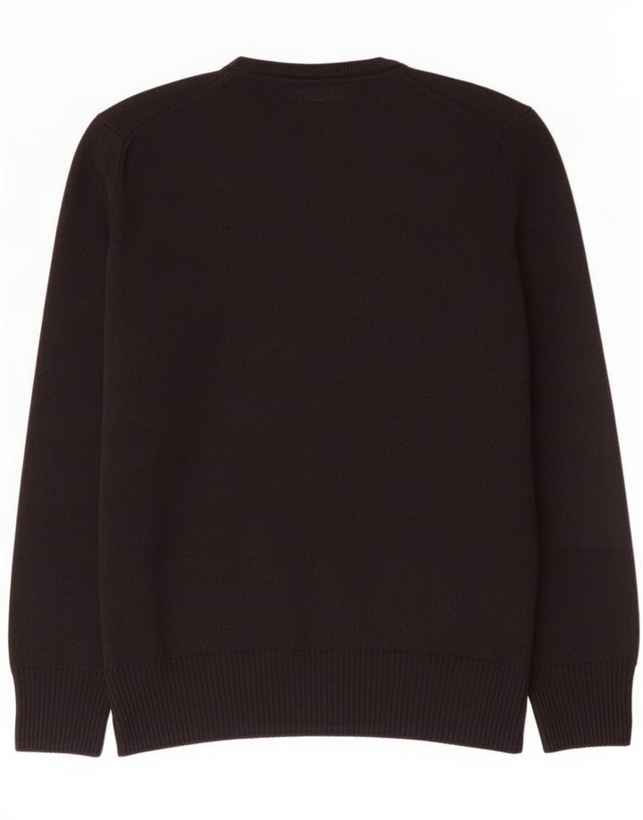 Zara Herren-Pullover mit V-Ausschnitt, Mittelschwarz