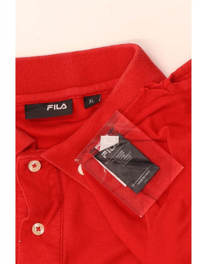 FILA Herren Poloshirt XL Rot Baumwolle