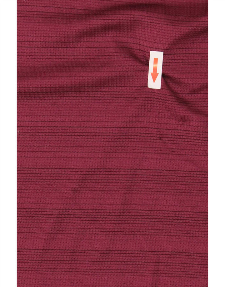 Nike Herren Dri Fit T-Shirt-Oberteil, groß, burgunderrot, gestreift, Polyester