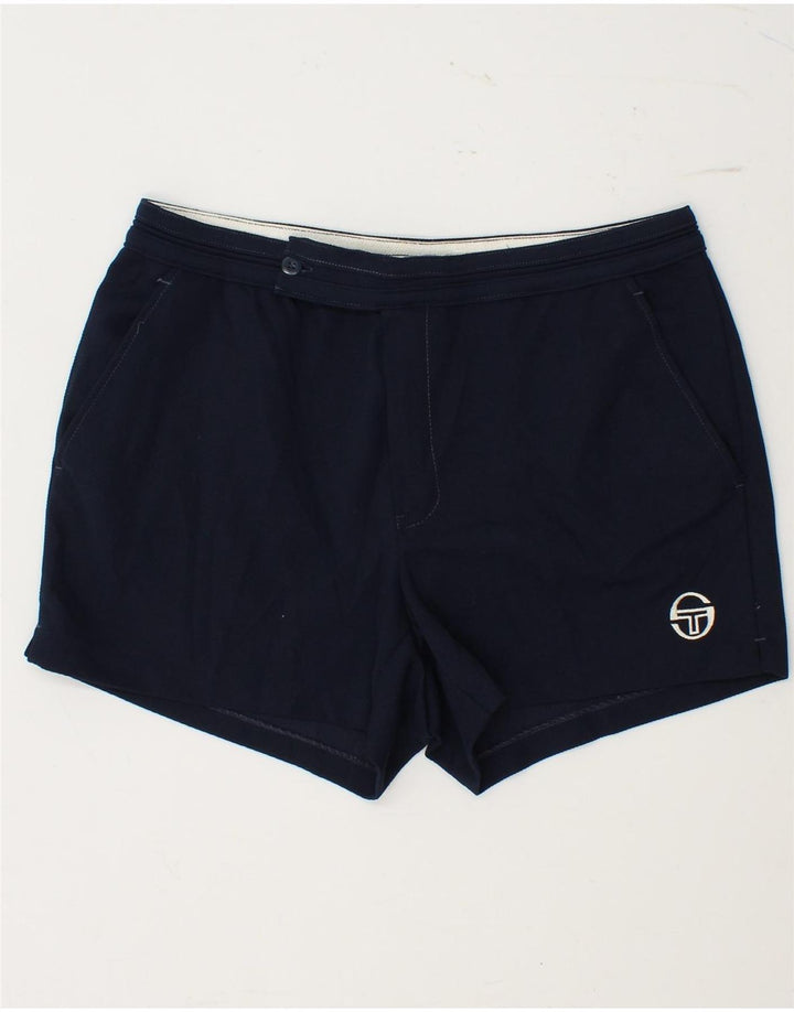 SERGIO TACCHINI Damen Chinoshorts W32 Large Marineblau Polyester