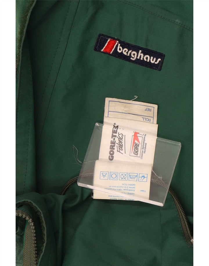 Berghaus Herren-Regenmantel mit Kapuze, UK 38, mittelgrünes Nylon