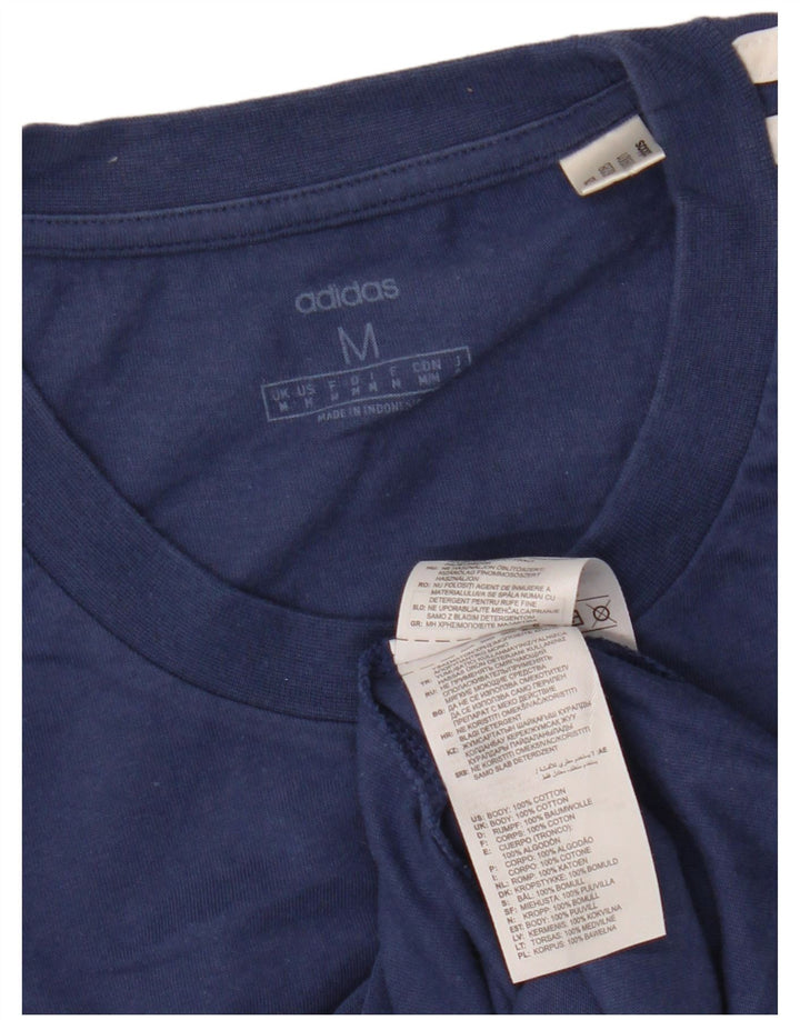 Adidas Herren T-Shirt Top Medium Marineblau Baumwolle