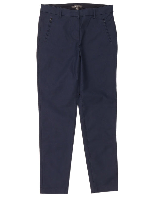 Esprit Damen Skinny Chino Hose UK 10 Small W30 L29 Marineblau Baumwolle