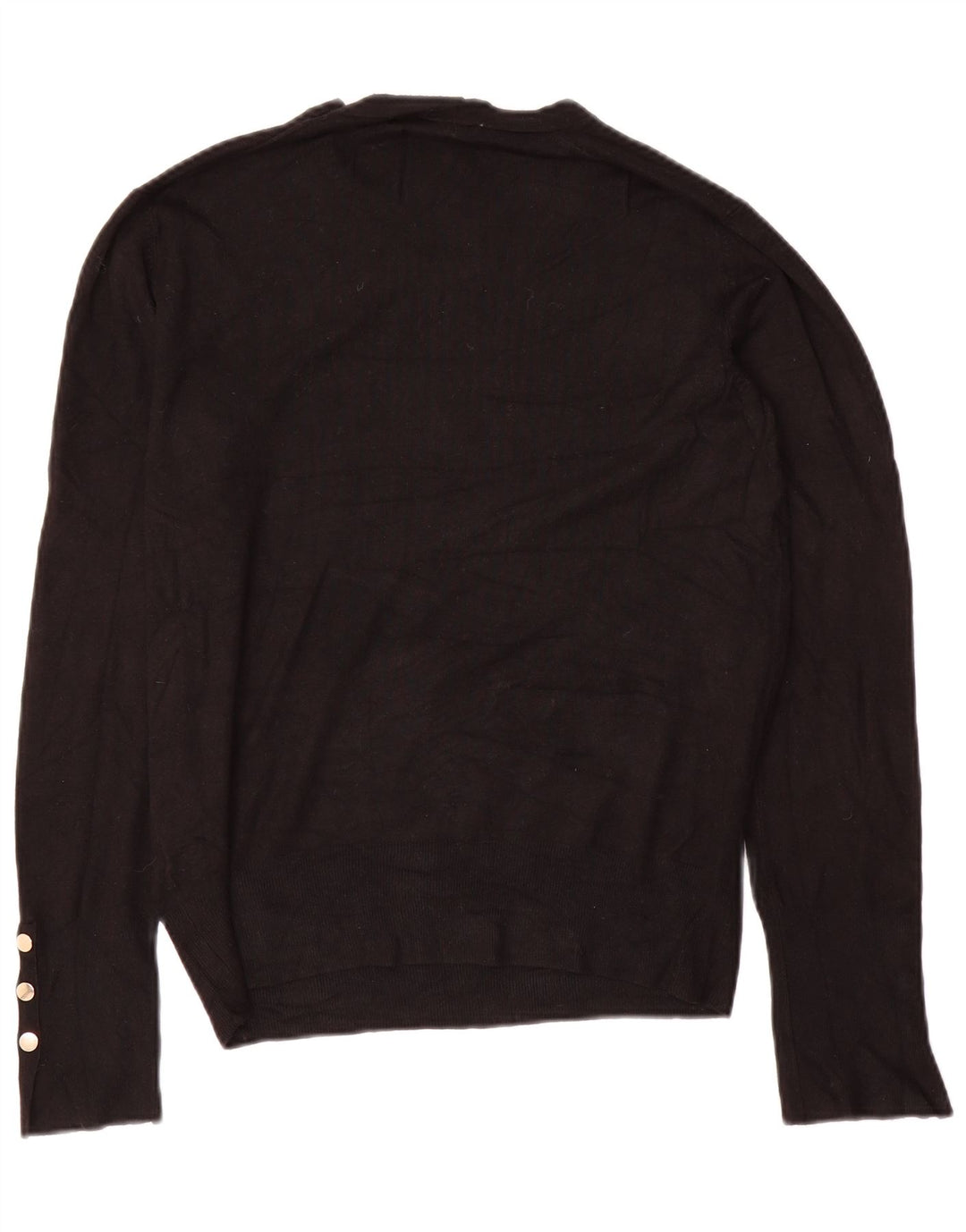 Zara Damen-Pullover mit Rundhalsausschnitt, Gr. 14, mittlere schwarze Viskose