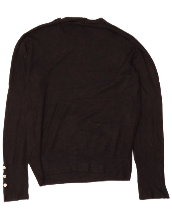 Zara Damen-Pullover mit Rundhalsausschnitt, Gr. 14, mittlere schwarze Viskose