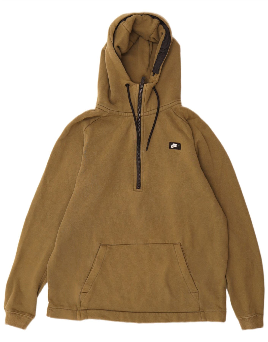 NIKE Herren-Kapuzenpullover mit Reißverschluss, mittlere Khaki-Baumwolle