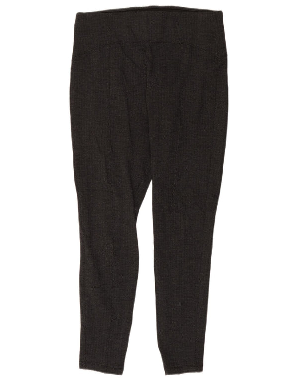 Marks & Spencer Damen-Leggings, UK 14, Größe L, schwarze Viskose mit Fischgrätenmuster