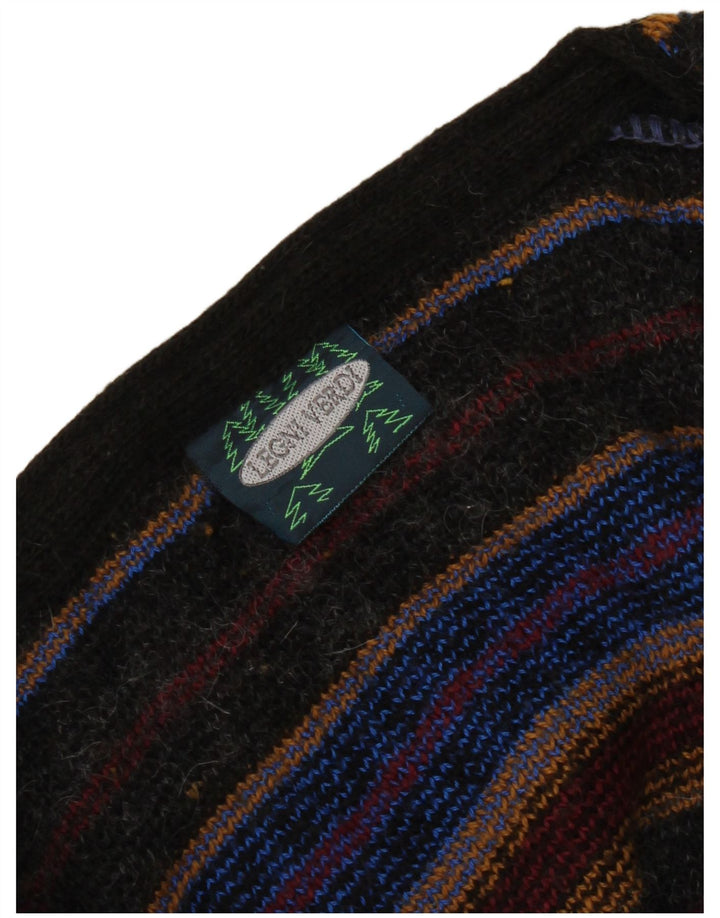 Vintage Herren Strickweste groß mehrfarbig geometrisch