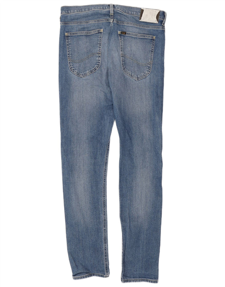 Lee Herren Luke Slim Jeans W33 L32 Blaue Baumwolle