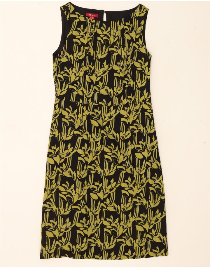 MONSOON Womens Sleeveless Shift Dress UK 12 Medium  Black Floral Viscose Vintage Monsoon and Second-Hand Monsoon from Messina Hembry 