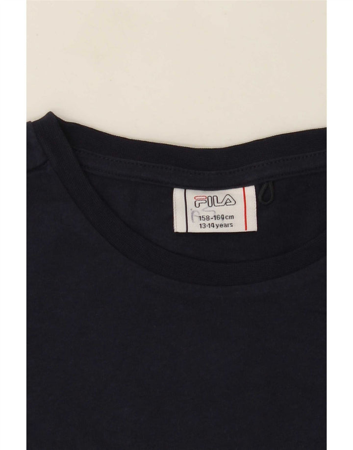 Fila T-Shirt mit Grafik für Jungen, 13–14 Jahre, Marineblau