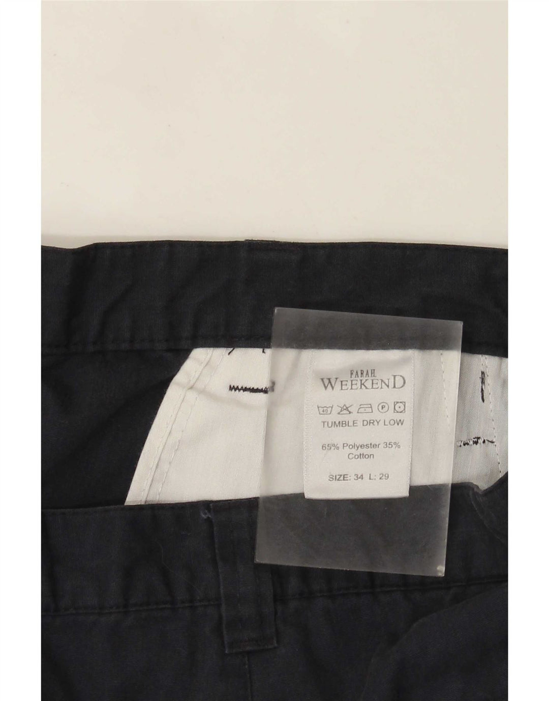Farah Herren Weekend Straight Chino Hose W34 L29 Marineblau Polyester