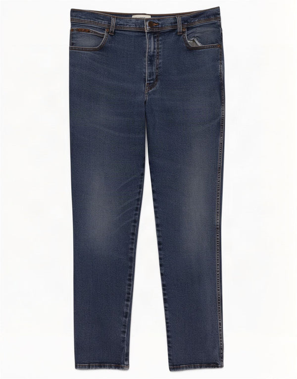 Wrangler Herren Texas Straight Jeans W38 L32 Blaue Baumwolle