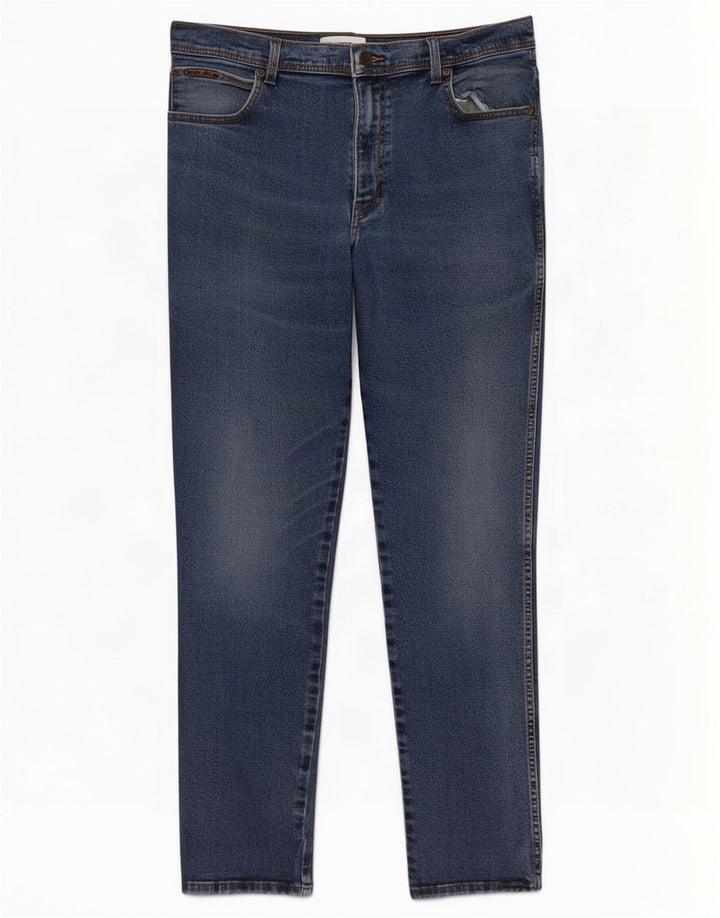 Wrangler Herren Texas Straight Jeans W38 L32 Blaue Baumwolle