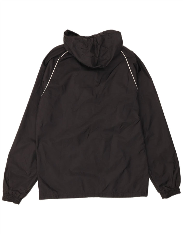 Adidas Herren Kapuzen-Regenjacke UK 36 Small Schwarz Nylon
