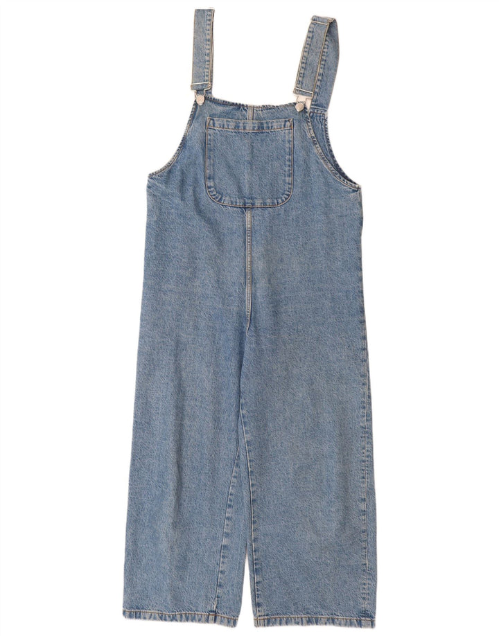 Zara Damen Denim-Overall UK 12 Mittelblaue Baumwolle