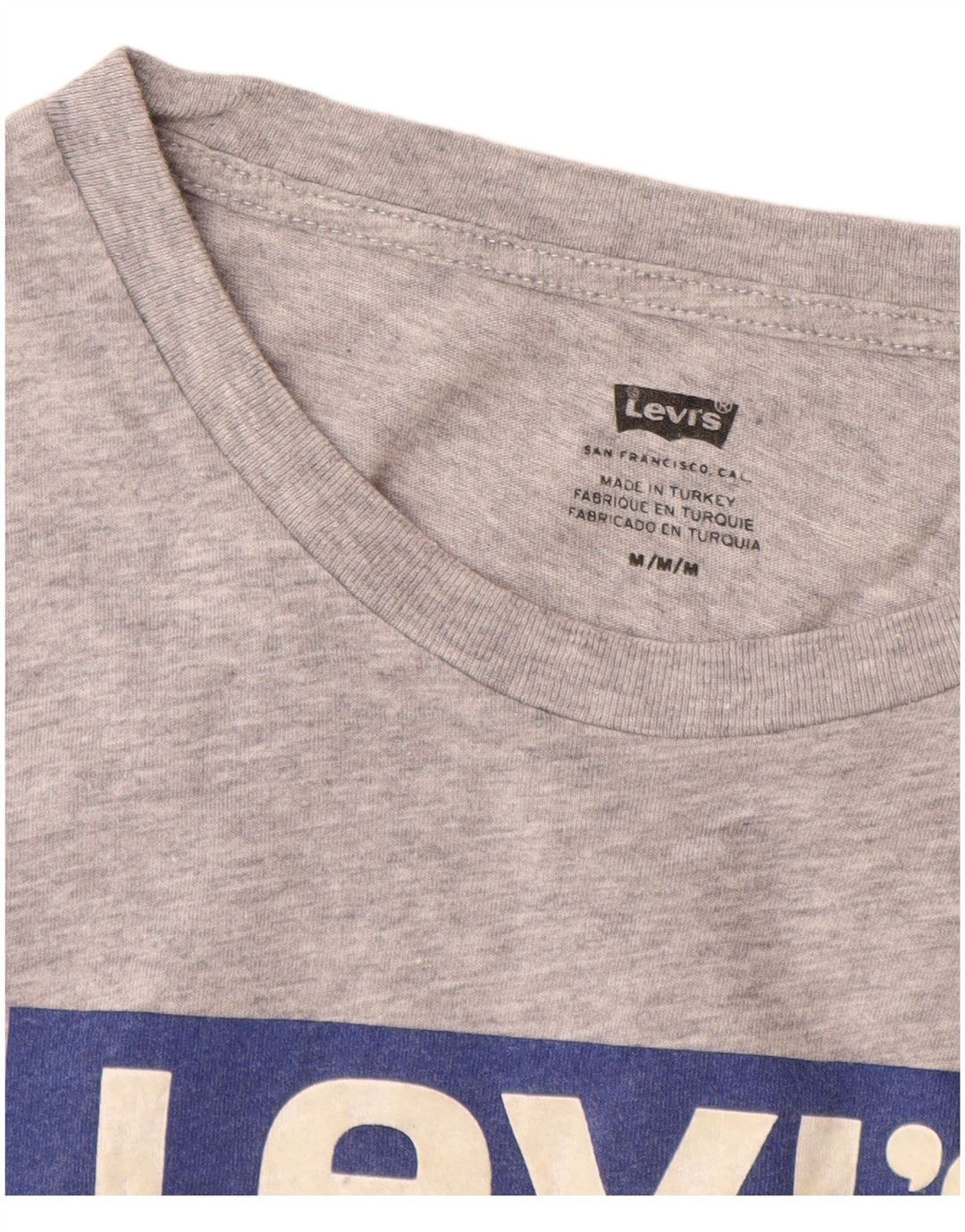 Levi's Herren-T-Shirt mit Grafik, mittelgrau gesprenkelte Baumwolle