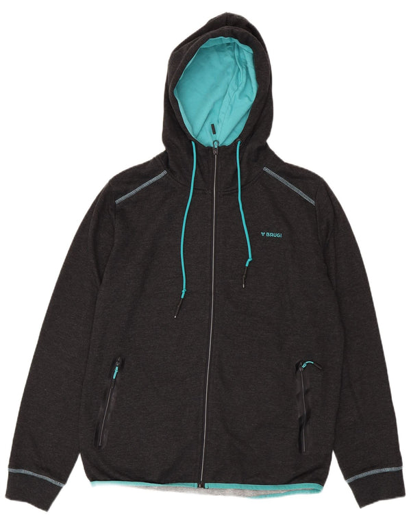 BRUGI Damen-Kapuzenpullover mit Reißverschluss, UK 18, XL, Grau