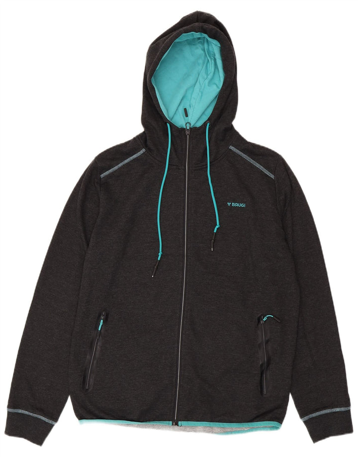 BRUGI Damen-Kapuzenpullover mit Reißverschluss, UK 18, XL, Grau