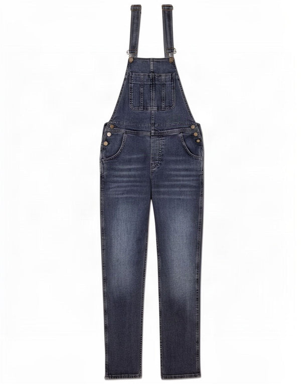 Fat Face Damen Lewes Latzhose Slim Jeans UK 10 Small W34 L27 Marineblau