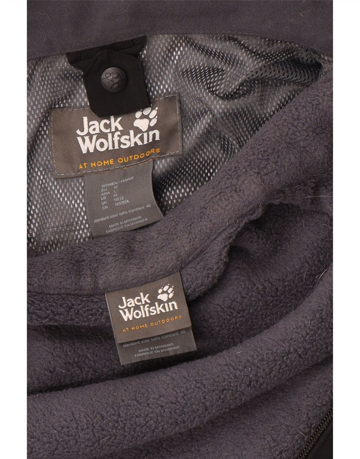 Jack Wolfskin Damen Kapuzen-Windbreakerjacke UK 10/12 Medium Schwarz