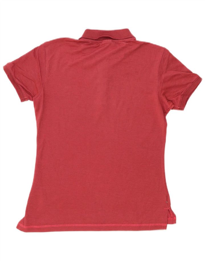 Champion Damen Poloshirt UK 12 Mittelrote Baumwolle