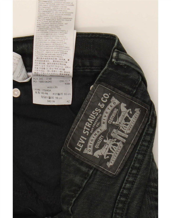 Levi's Damen Straight Jeans W32 L30 Schwarze Baumwolle