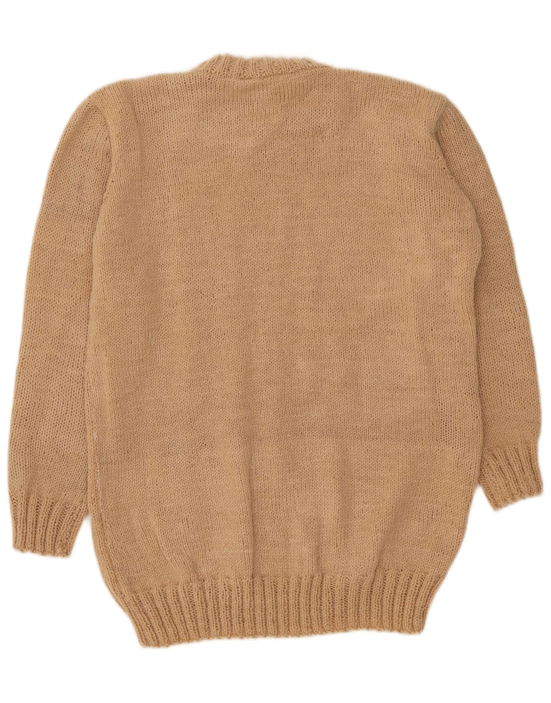 Vintage Herren Pullover mit Rundhalsausschnitt Mittelbeige