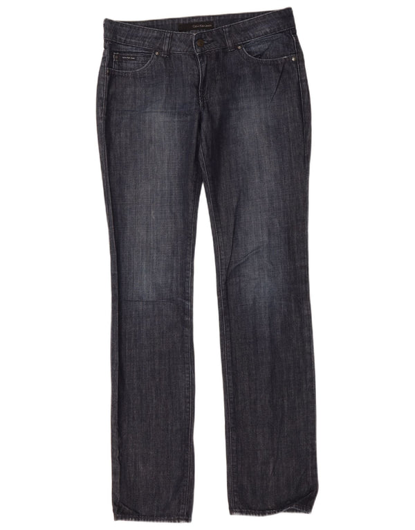 Calvin Klein Damen Slim Jeans W28 L34 Marineblau Baumwolle