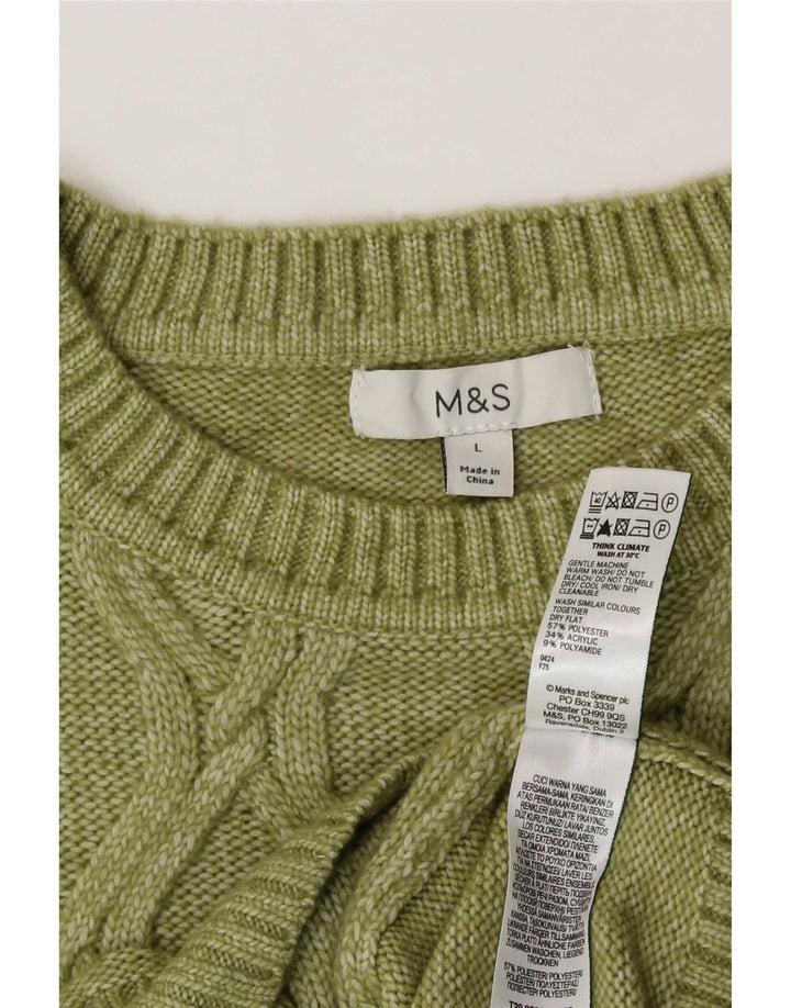Marks & Spencer Damen Weste Tank Top UK 16 Large Grün Polyester