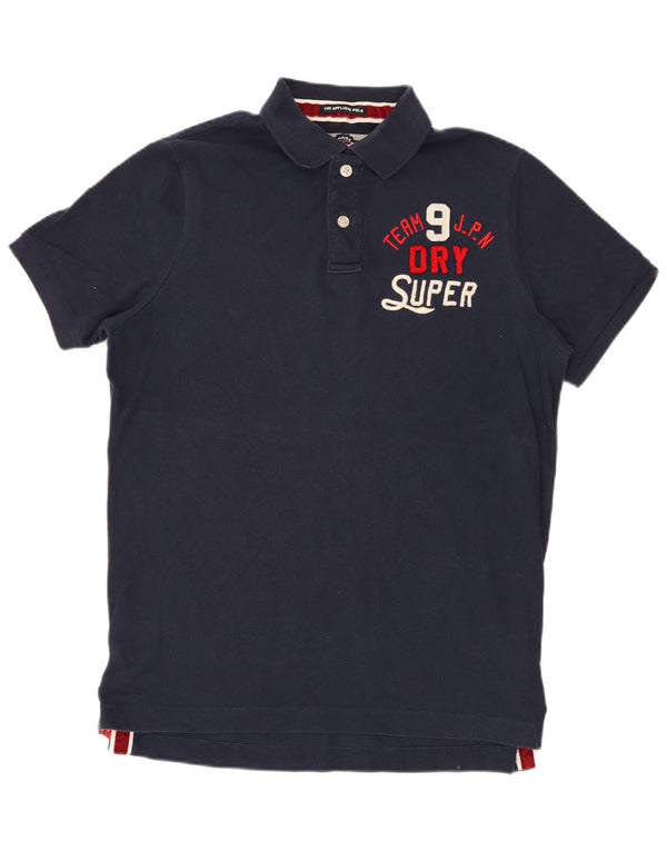 Superdry Herren-Poloshirt mit Grafik, 2XL, Marineblau, Baumwolle
