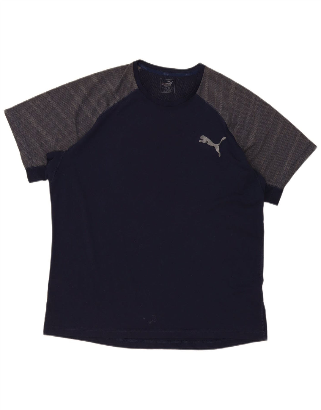 Puma Herren T-Shirt Top XL Marineblau Colourblock Polyester