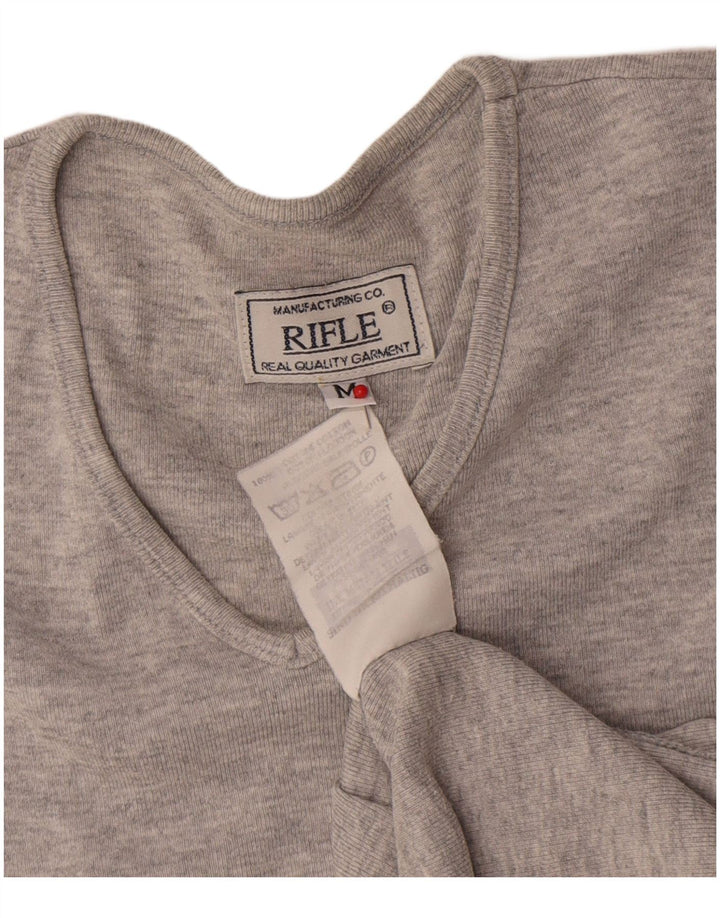 Rifle Damen Weste Top UK 14 Mittelgrau gefleckte Baumwolle