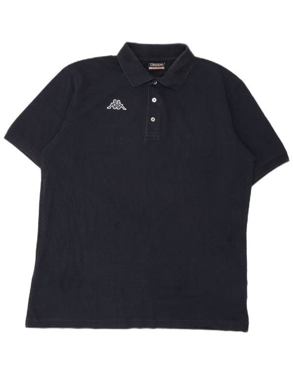 Kappa Mens Polo Shirt XL Navy Blue Cotton