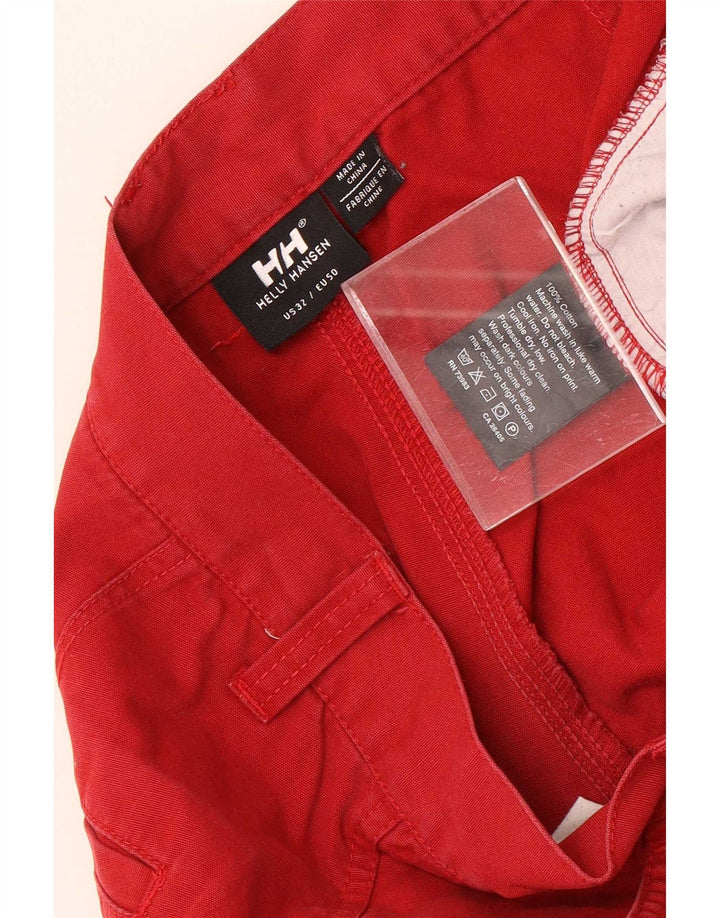Helly Hansen Herren Chinoshorts EU 50 Large W32 Rote Baumwolle