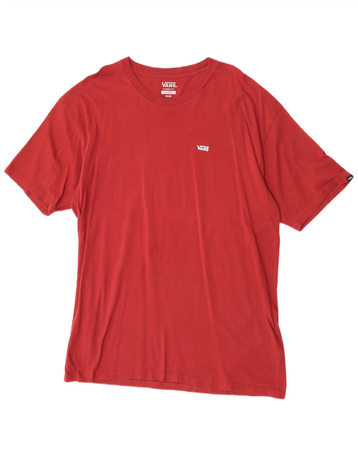 Vans Herren T-Shirt mit klassischer Passform, XL, rote Baumwolle