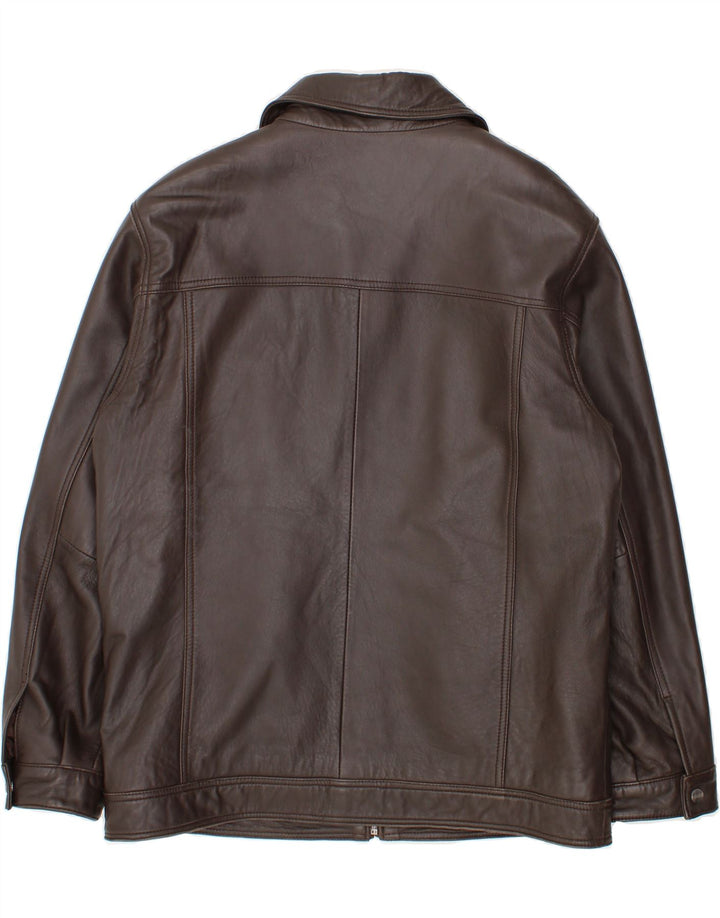 VINTAGE Herren Lederjacke UK 38 Mittelbraunes Leder