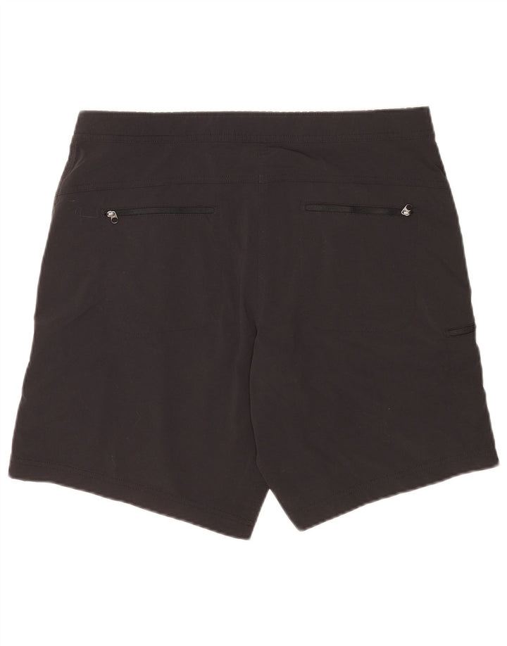 L.L.Bean Damen Cargo-Shorts US 12 Large W34 Schwarzes Nylon