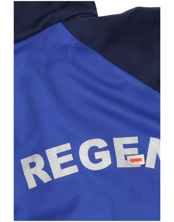 Adidas Herren-Trainingsanzug-Oberteil mit grafischem Reißverschluss und Rundhalsausschnitt, Größe L, Blau, Farbblock