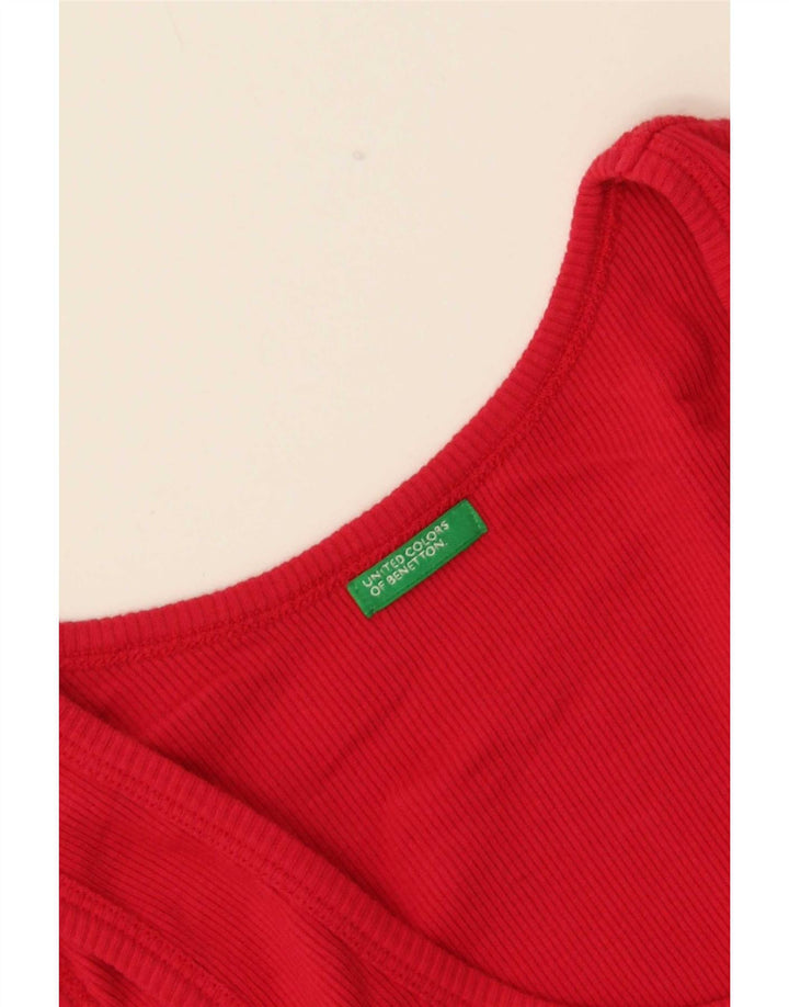 Benetton Damen Weste Top UK 8 Small Rot