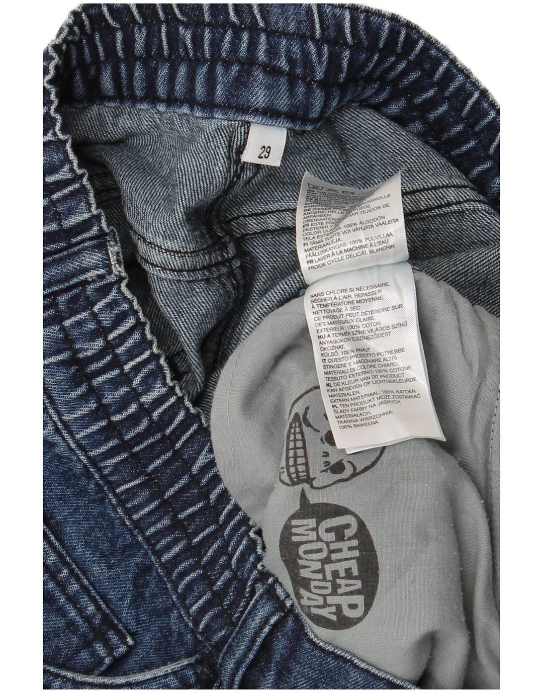 Cheap Monday Herren-Denim-Bermudashorts W29, Größe S, Marineblau, Baumwolle