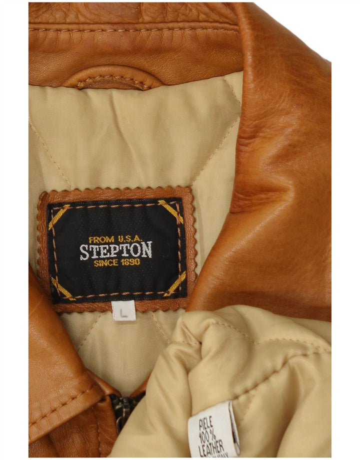 Vintage Herren Lederjacke UK 40 Großes braunes Leder