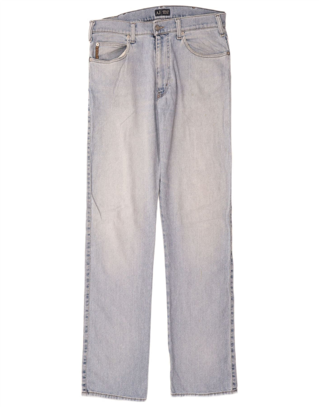 Armani Damen Straight Jeans W34 L35 Blau