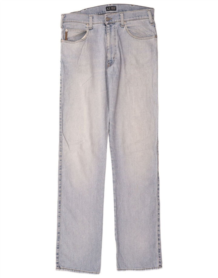 Armani Damen Straight Jeans W34 L35 Blau