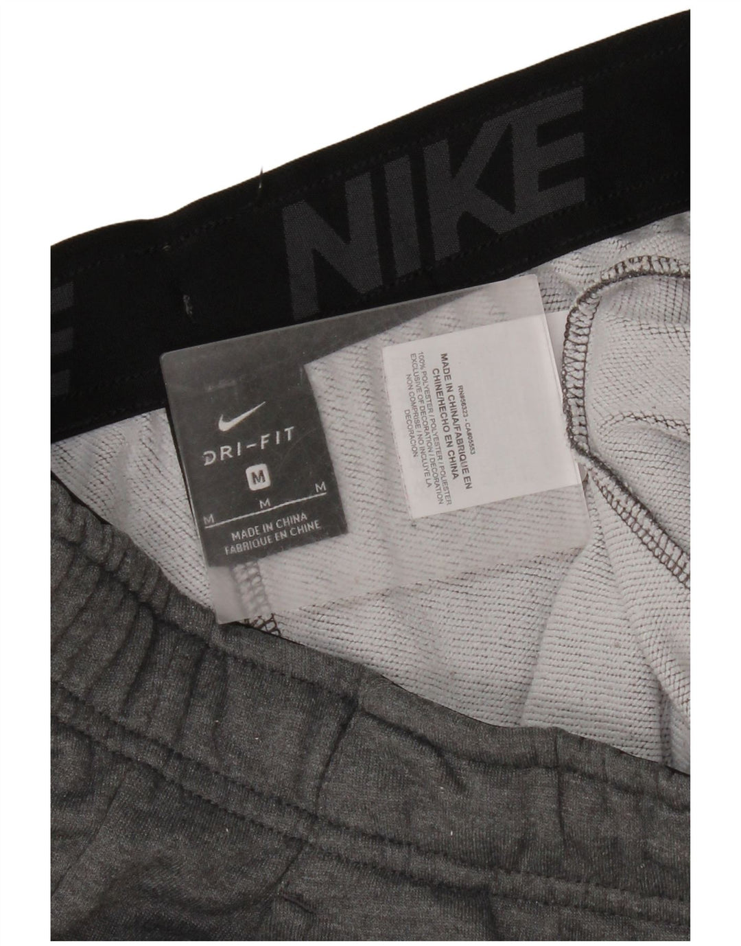 Nike Damen Dri Fit Trainingshose UK 14 Mittelgraues Polyester