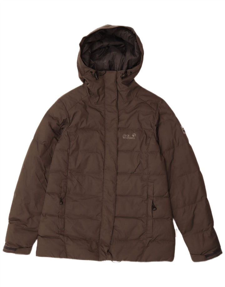 Jack Wolfskin Damen Wattierte Jacke mit Kapuze UK 12/14 Mittelbraunes Polyamid