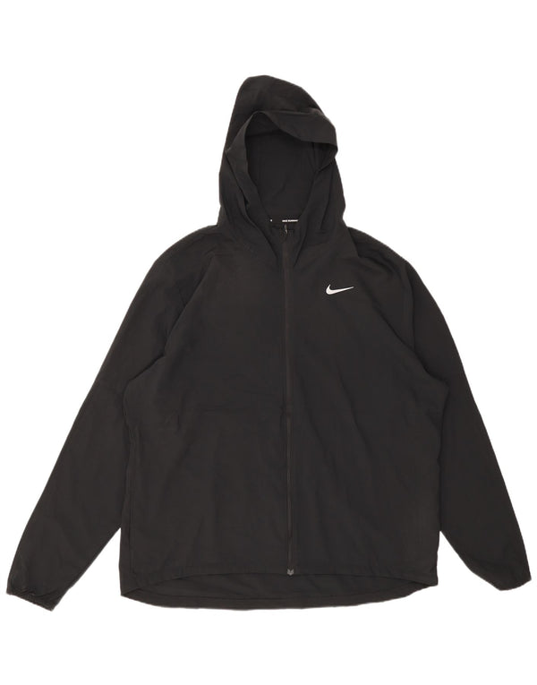 Nike Herren-Regenjacke mit Kapuze, UK 42, XL, Schwarz, Polyester