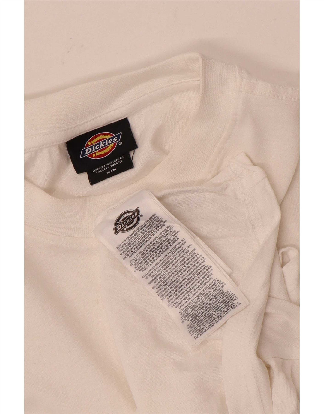 Dickies Damen Crop T-Shirt Top UK 14 Mittelweiße Baumwolle