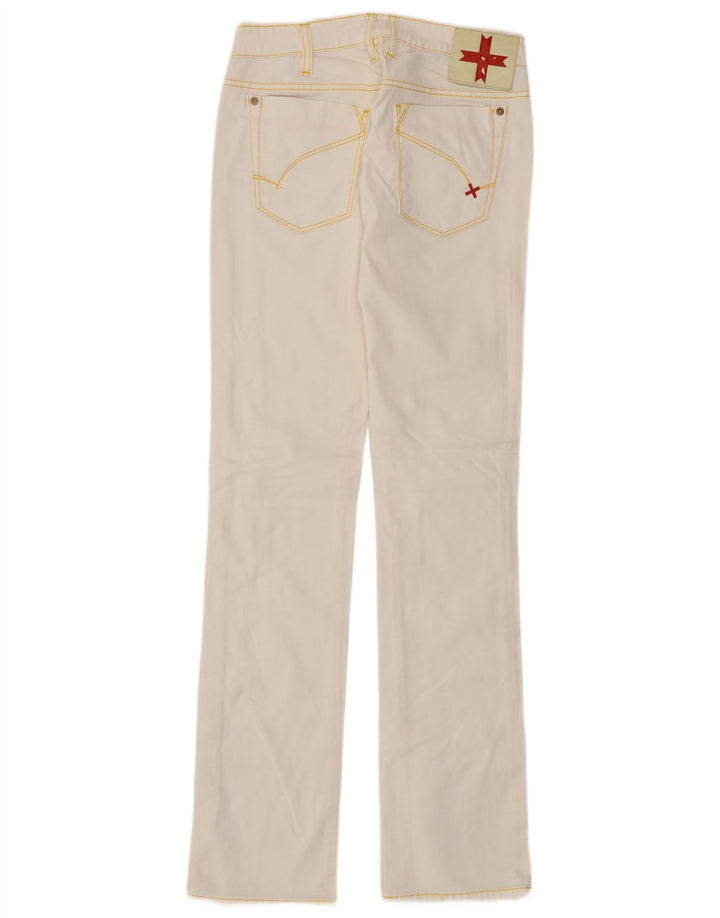 Zu Elements Damen Straight Jeans W24 L32 Weiße Baumwolle