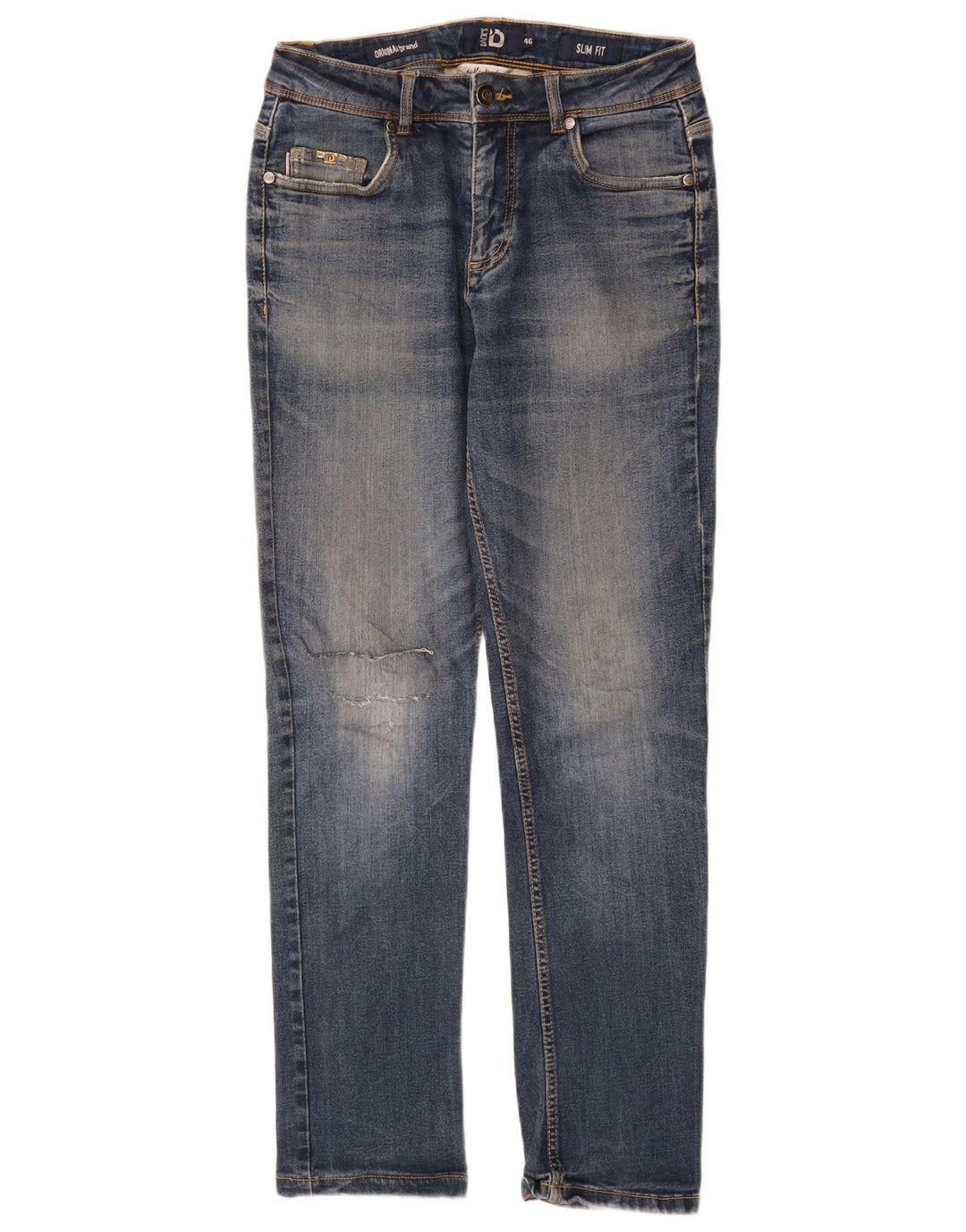 Dack's Distressed Slim-Jeans für Damen, Größe 46, Größe L, W30, L29, Blau, Baumwolle